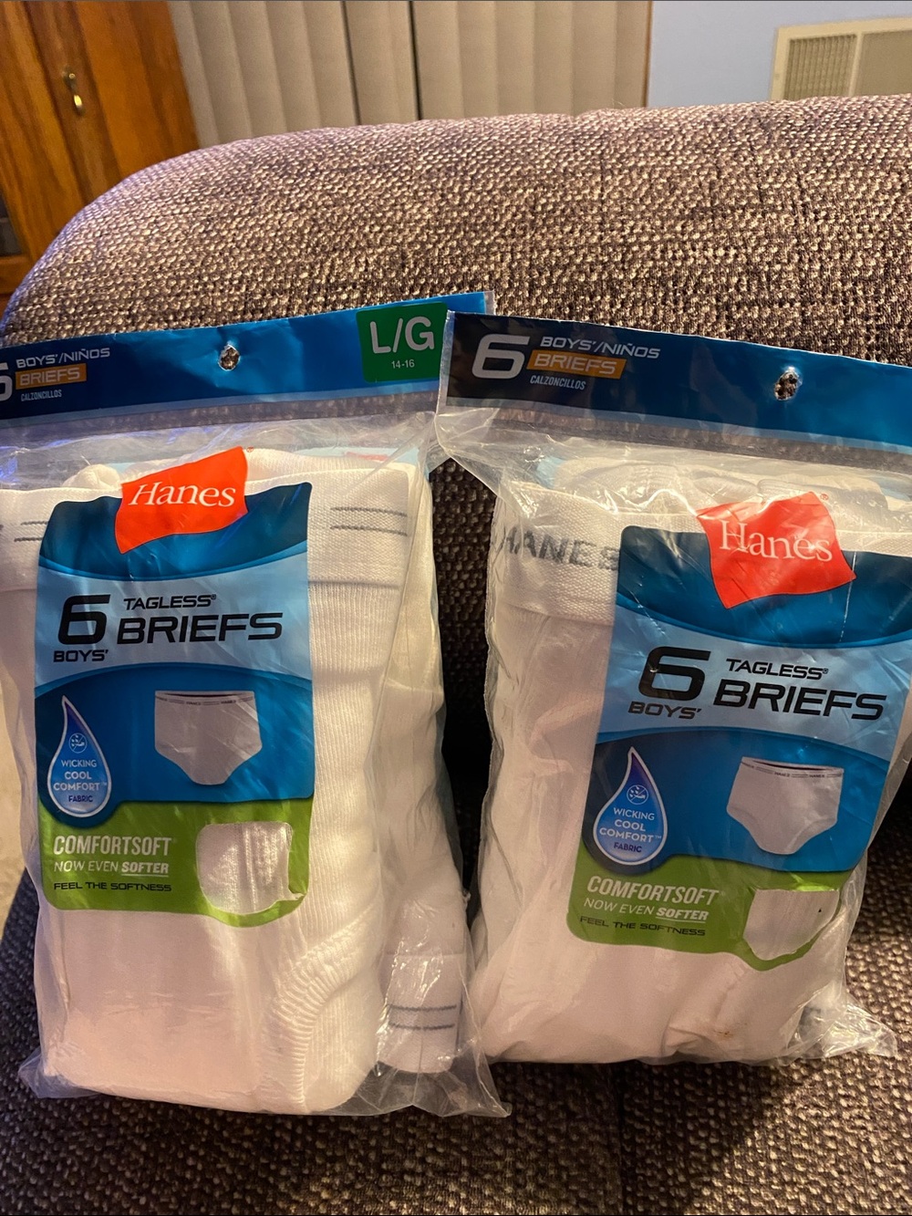 Hanes Boys White Briefs 6-Pack (2 Packages)